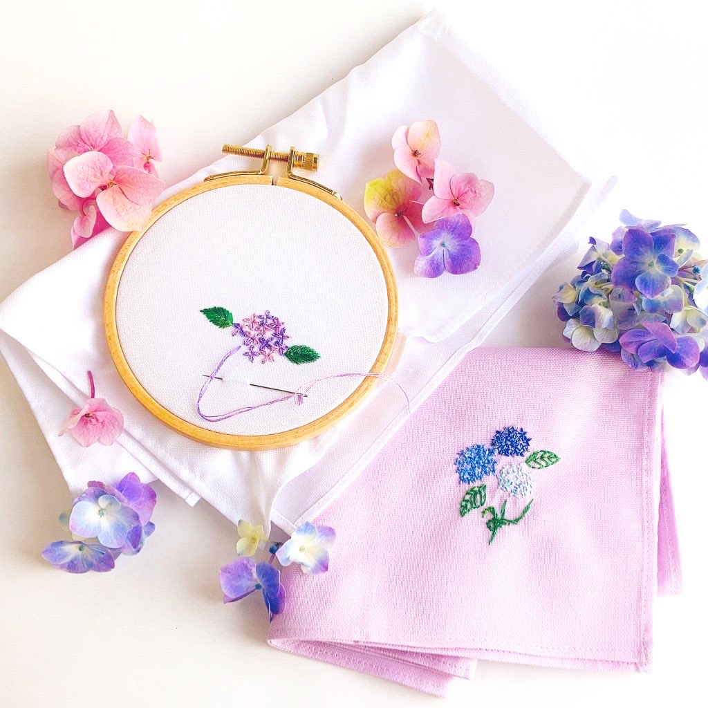 ハンズ新宿店 【新宿店】紫陽花のハンカチ刺繍ワークショップ (2025/6